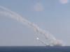 Групповой пуск крылатых ракет «Калибр» российской подлодкой