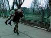 Веселые старты. Соревнования по троеборью в батальоне Донбасс.