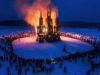 В России на Масленицу сожгли макет католического костела
