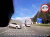 На трассе под Киевом Chevrolet перелетел через отбойник: видео с регистратора