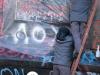 Офис Зеленского уже второй день отмывают от граффити