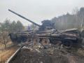 Знищений танк окупантів під селом Перемога