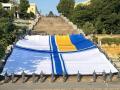 35 на 20 метрів: в Одесі розгорнули рекордний прапор Військово-Морських Сил ЗСУ