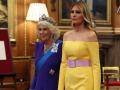 Королева Камілла та Меланія Трамп вразили вбраннями у кольорах українського прапора на банкеті у Віндзорі