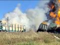У Росії зіткнулися вантажівка та поїзд: з рейок зійшли 18 вагонів із бензином