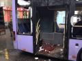 Артилерійський снаряд влучив у тролейбус в Донецьку