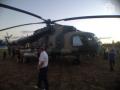 В Запорожской области на стадионе приземлился военный вертолет