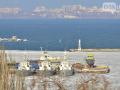  В Одессе льды сковали корабли Военно-морских сил Украины