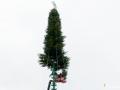 На Софійській площі у Києві почали встановлювати різдвяну ялинку