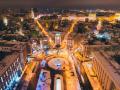 Предновогодний заснеженный Киев: взгляд с высоты 