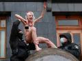 Акция Femen на Банковой
