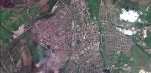 Знищення Бахмута: на нових супутникових знімках – місто з тліючими руїнами