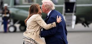 Як мило: папараці заскочили Дональда Трампа з Меланією за поцілунками в аеропорту