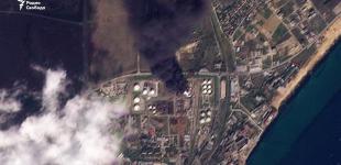 Дим розтягнувся на 12 км: з'явилися супутникові знімки пожежі на нафтобазі у Феодосії