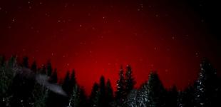 Полярне сяйво над Карпатами: прикордонники оприлюднили унікальні фото