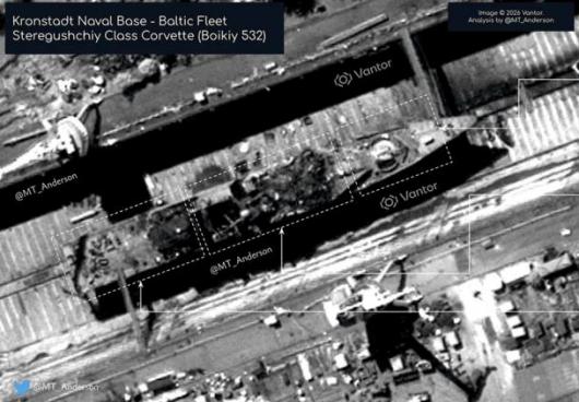 Російський корвет Бойкий не підлягає відновленню після атаки українських дронів