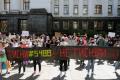 На Банковой митинговали представители ЛГБТ+ и их противники