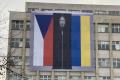 Путін в мішку для трупа з’явився на будівлі МВС у Чехії 