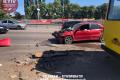 В Киеве в ДТП разбились три маршрутки и Mitsubishi 