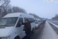 На трассе Киев-Одесса многокилометровая пробка