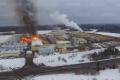 В России горит крупнейший деревообрабатывающий завод 