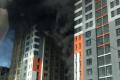 В Киеве масштабный пожар охватил новую многоэтажку