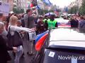 Авто с флагами России и СССР разозлили жителей Праги 