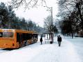 В Киеве из-за снегопада сбился график общественного транспорта