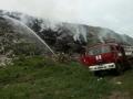 Мощный пожар охватил свалку в Полтавской области