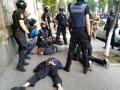 Полиция уже задержала в центре Киева 56 человек, пострадали пятеро копов