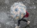 В Киеве прошел первый снег