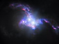 Hubble снял двойные квазары в сливающихся галактиках
