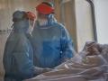 В Киевском госпитале провели учения по приему инфицированных коронавирусом