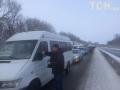 На трассе Киев-Одесса многокилометровая пробка
