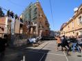 В Одессе с боями против полиции громили стройку возле дома-стены