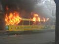 В центре Одессы горел трамвай, люди в панике били окна