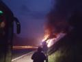 В Хорватии на трассе загорелся польский автобус с 46 паломниками 
