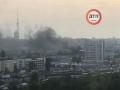 Масштабный пожар в Киеве: горел завод Маяк 