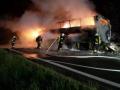 В Польше полностью сгорел автобус Киев-Прага