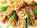 Блюдо дня: печеночные роллы с творожно-овощной начинкой