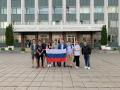 Над Донецком вместо символики боевиков вывесили флаг России