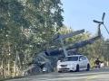 У Росії військовий гелікоптер упав на дорогу та з’їхав у кювет: що стало причиною
