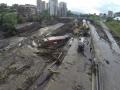 В Сети появилось видео последствий наводнения в Тбилиси с беспилотника