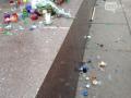 В Днепропетровске подняли флаг РФ и разбили лампадки Героев Майдана