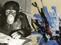 В Лондоне открылась галерея с картинами легендарного шимпанзе-художника Конго 