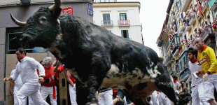 В забеге быков в Испании пострадали 28 человек 