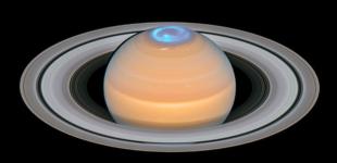 Телескоп Hubble сфотографировал северное сияние Сатурна