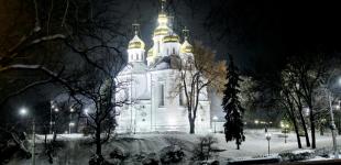 В Чернигове по-новому подсветили казацкую Екатерининскую церковь