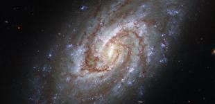 Hubble показал спиральную галактику в созвездии Часы