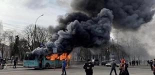 В Чернигове сгорел троллейбус: в салоне находились 40 пассажиров
